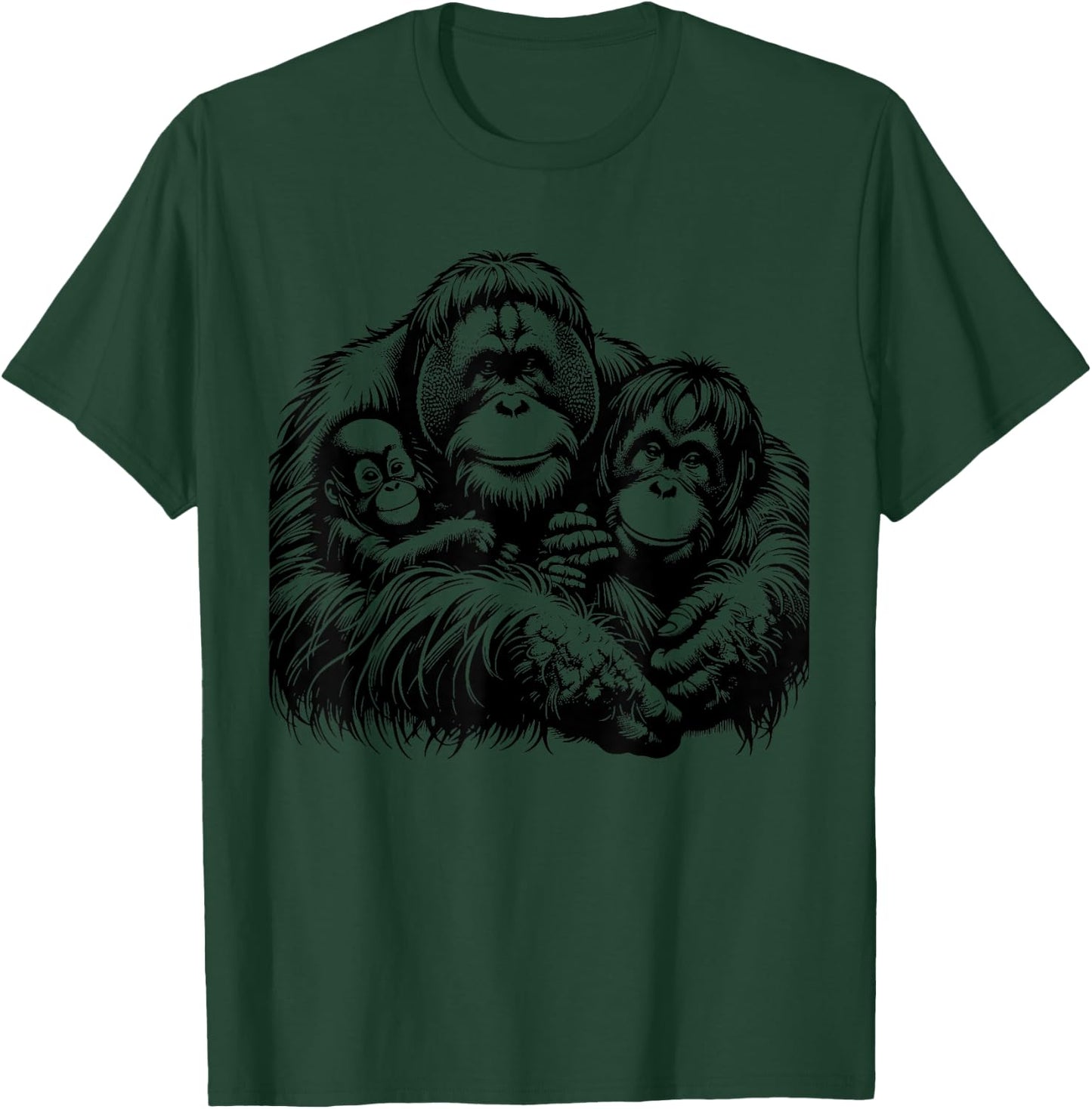 Vintage Orangutan Primate monkey adorable family funny T-Shirt - T-Shirt | Forest