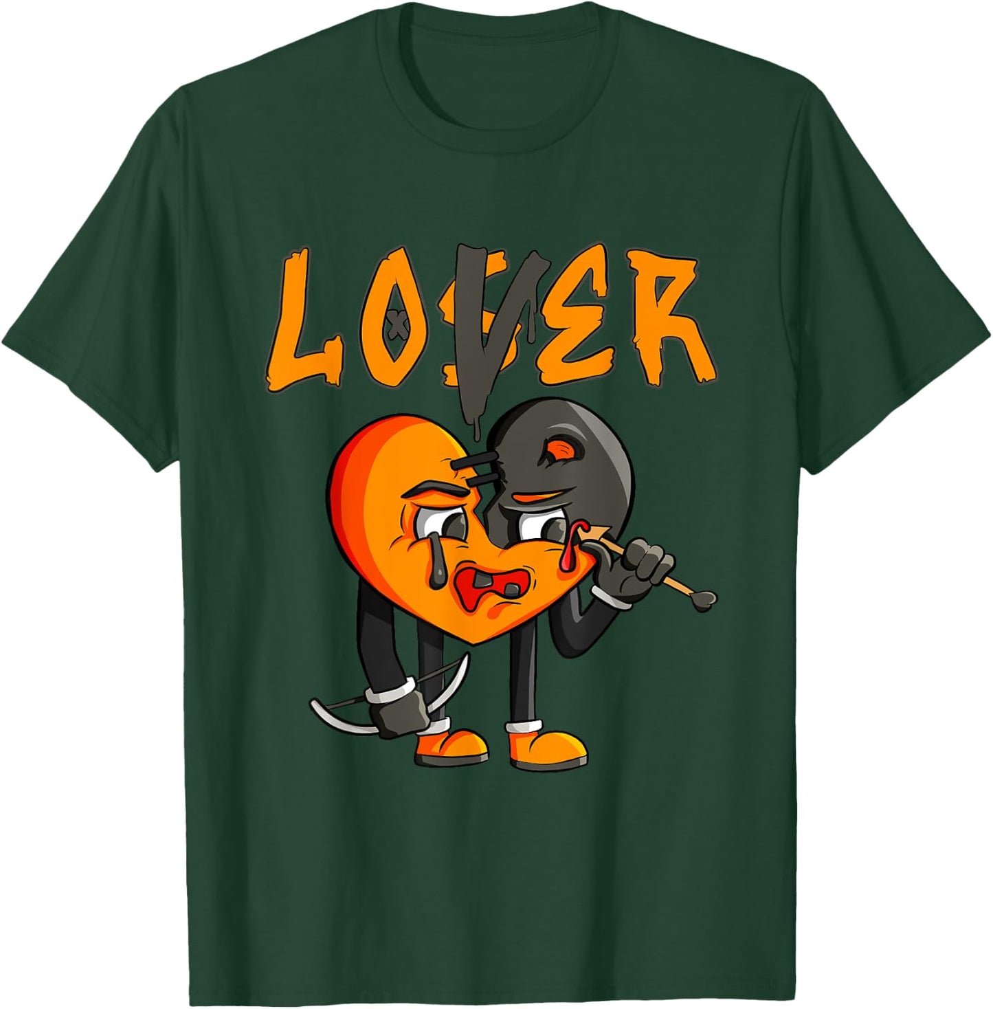 Graphic Orange Women Matching Loser Lover Drip T-Shirt - T-Shirt | Forest