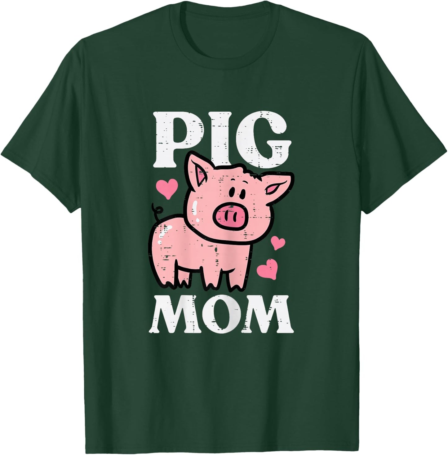 Pig Mom Funny Hog Farmer Swine Mothers Day Farm Mama Women T-Shirt - T-Shirt | Forest