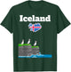 Iceland trip souvenir Puffin Colony Sea Cliffs Iceland map T-Shirt - T-Shirt | Forest