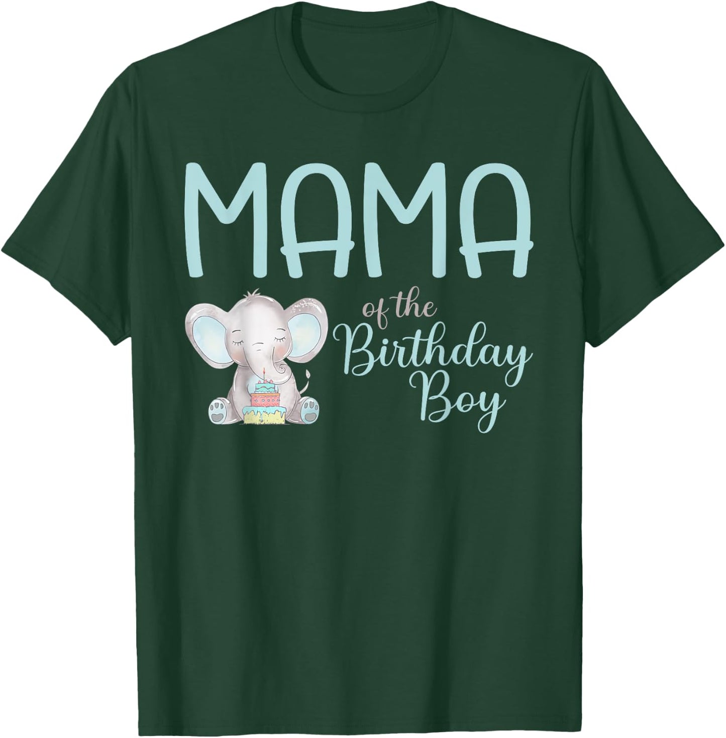 Mama of the Birthday Girl Matching Elephant Party T-Shirt - T-Shirt | Forest
