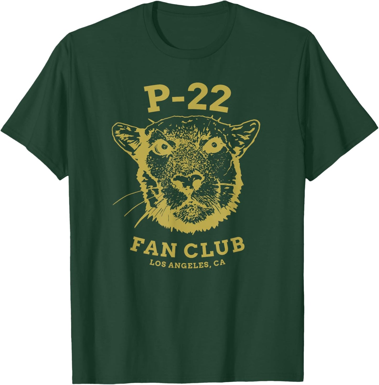 P-22 Mountain Lion Legend LA California Art P22 Peace Love T-Shirt - T-Shirt | Forest