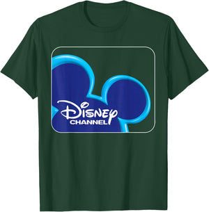 Disney Channel Official Mickey Mouse Blue Retro 2000s Logo T-Shirt - T-Shirt | Forest