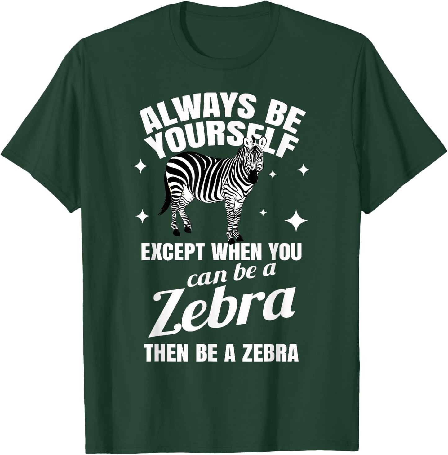 Zebra Costume Gift Zoo Stripes Wildlife Tropic Wilderness T-Shirt - T-Shirt | Forest