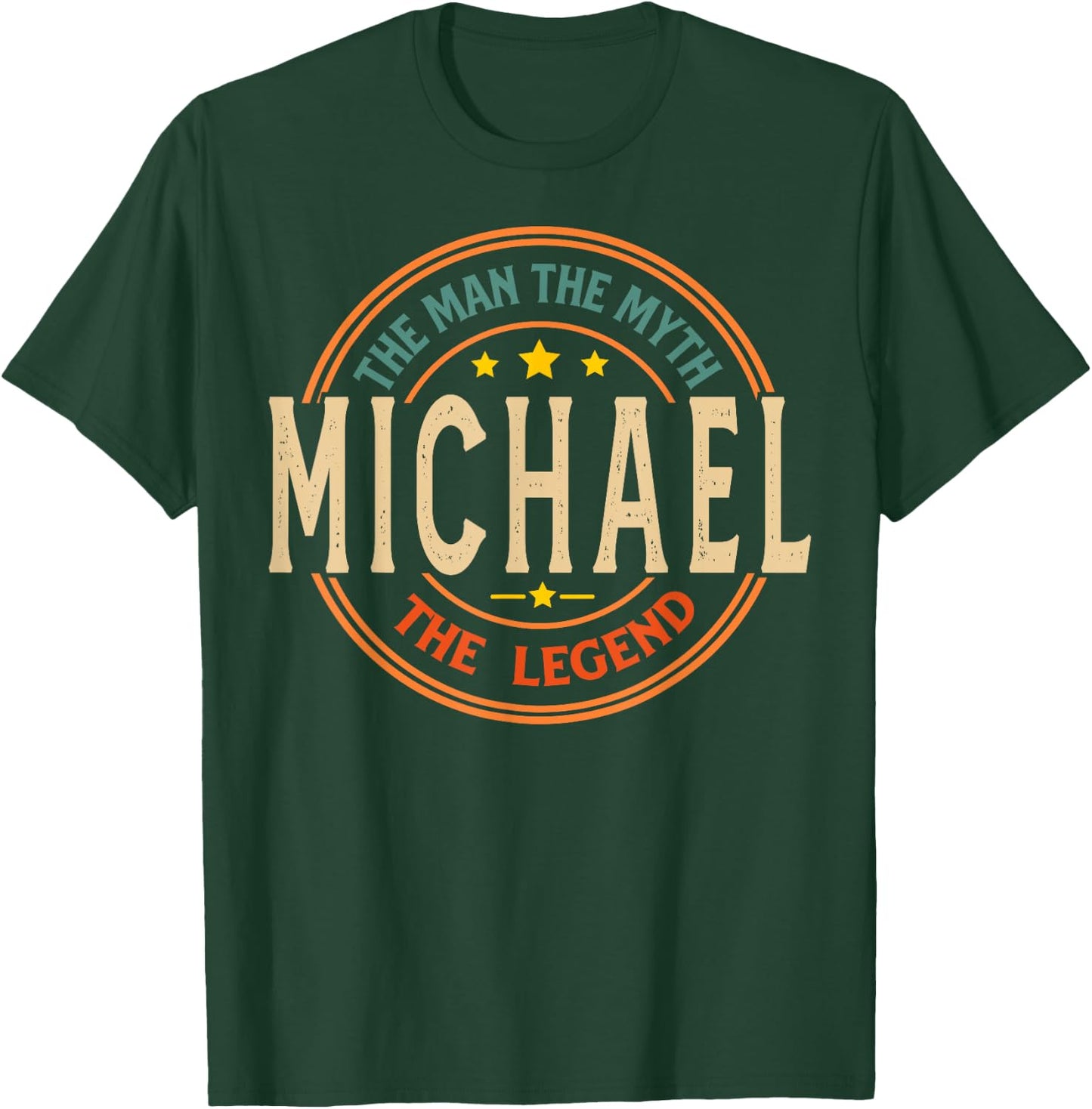 MICHAEL The Man The Myth The Legend Vintage Personalized T-Shirt - T-Shirt | Forest