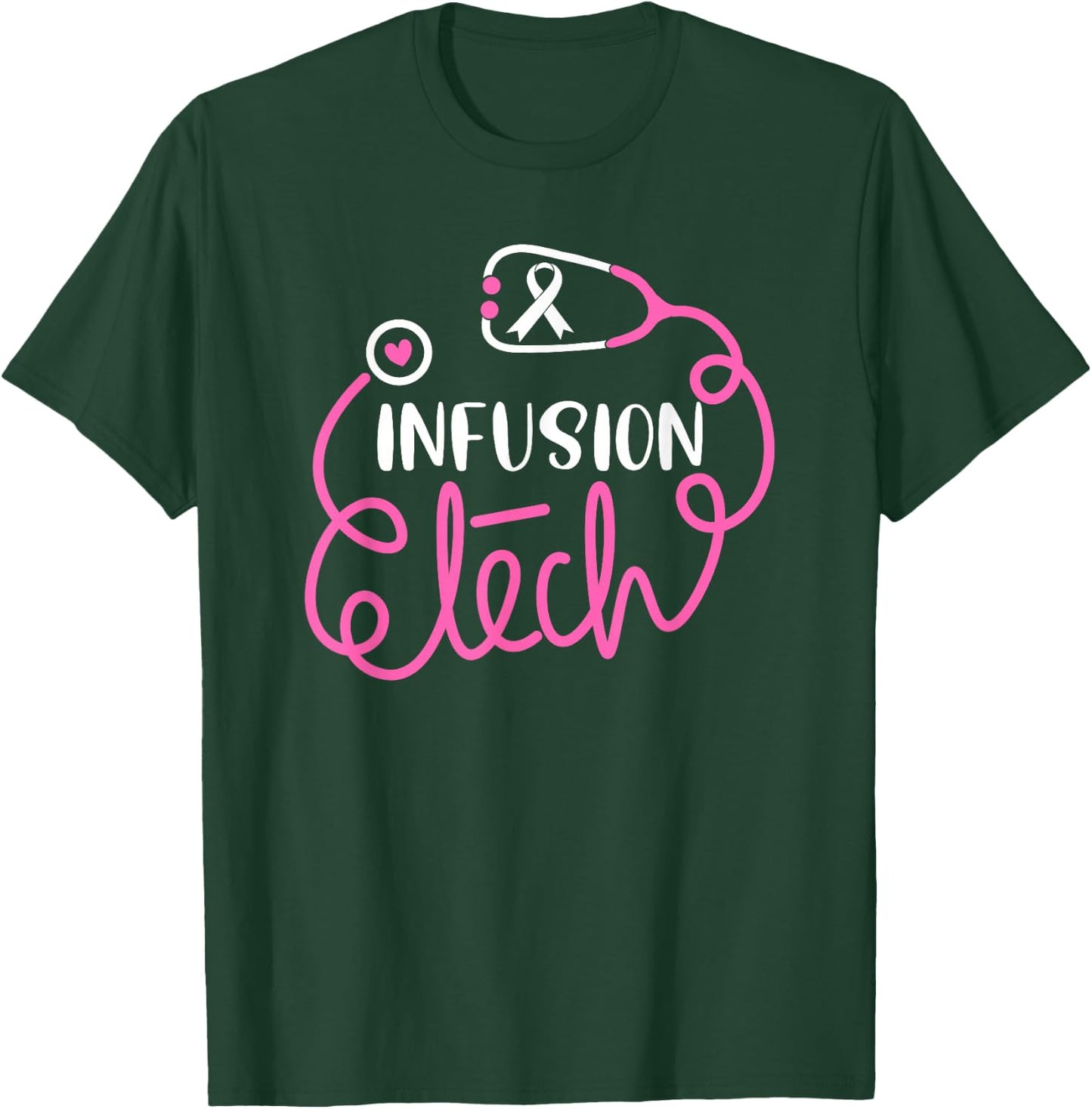 Infusion Tech Cancer Awareness Chemotherapy Infusion techs T-Shirt - T-Shirt | Forest