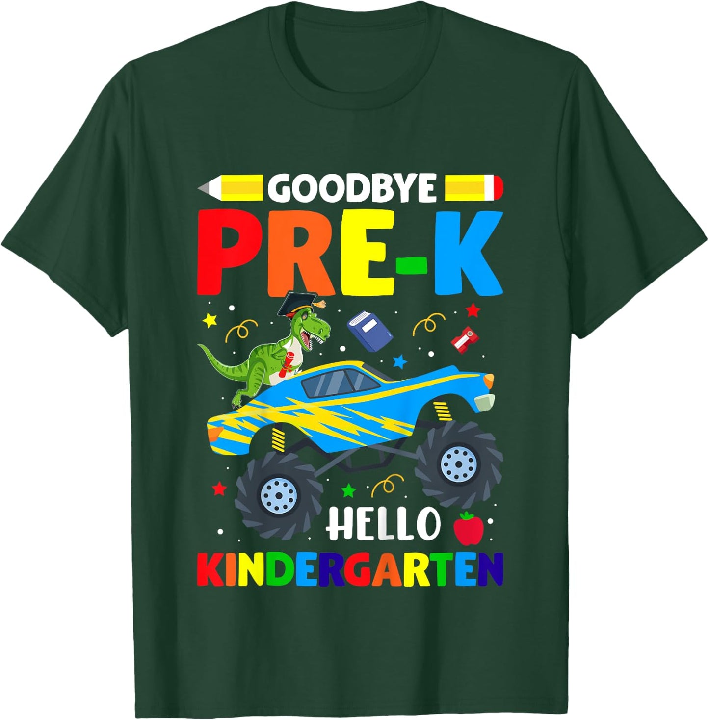 Goodbye Pre-K Hello Kindergarten Graduation Class 2024 T-Shirt - T-Shirt | Forest