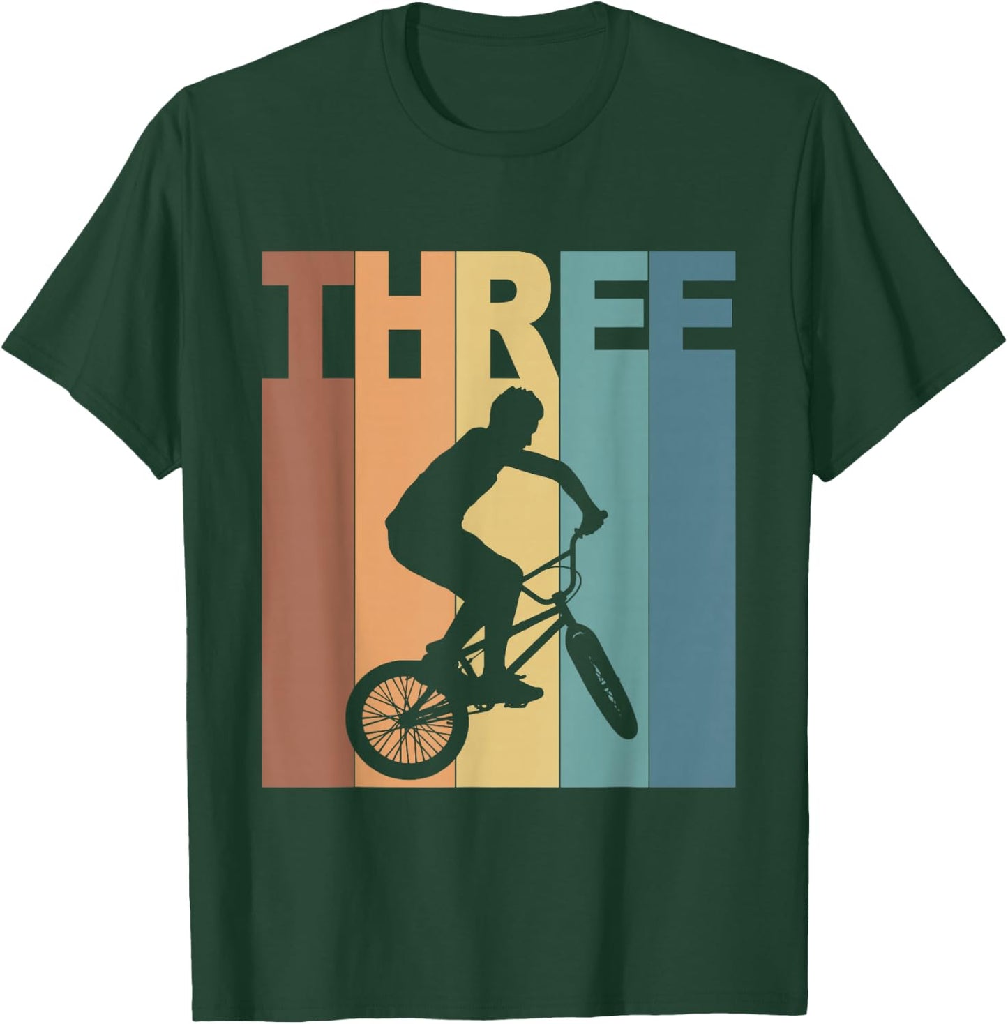 3rd Birthday BMX Bicycle Bike 3 Year Old Boys Birthday T-Shirt - T-Shirt | Forest