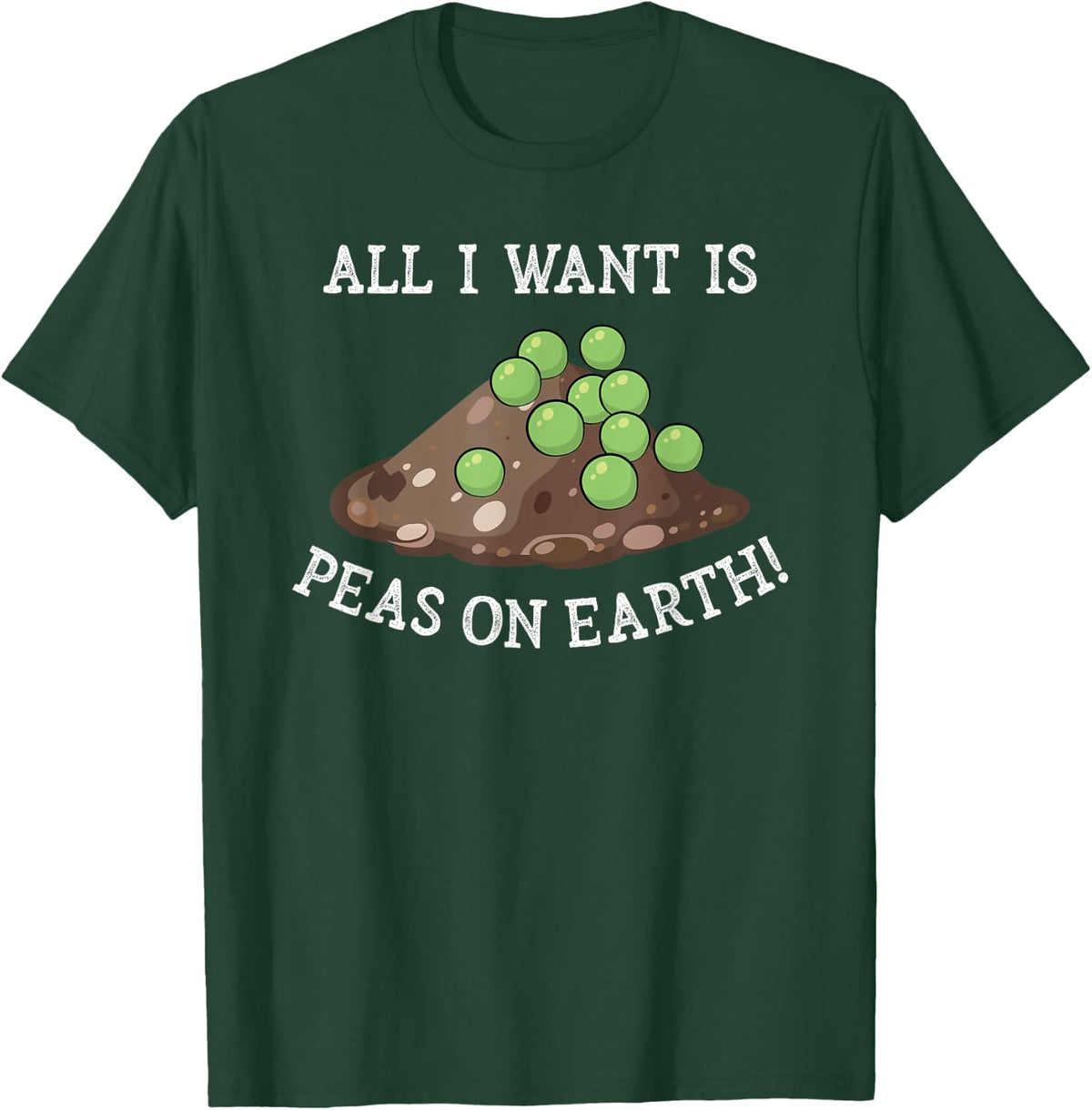 Peas on Earth cute Peace on Earth funny Earth Day design gag T-Shirt - T-Shirt | Forest