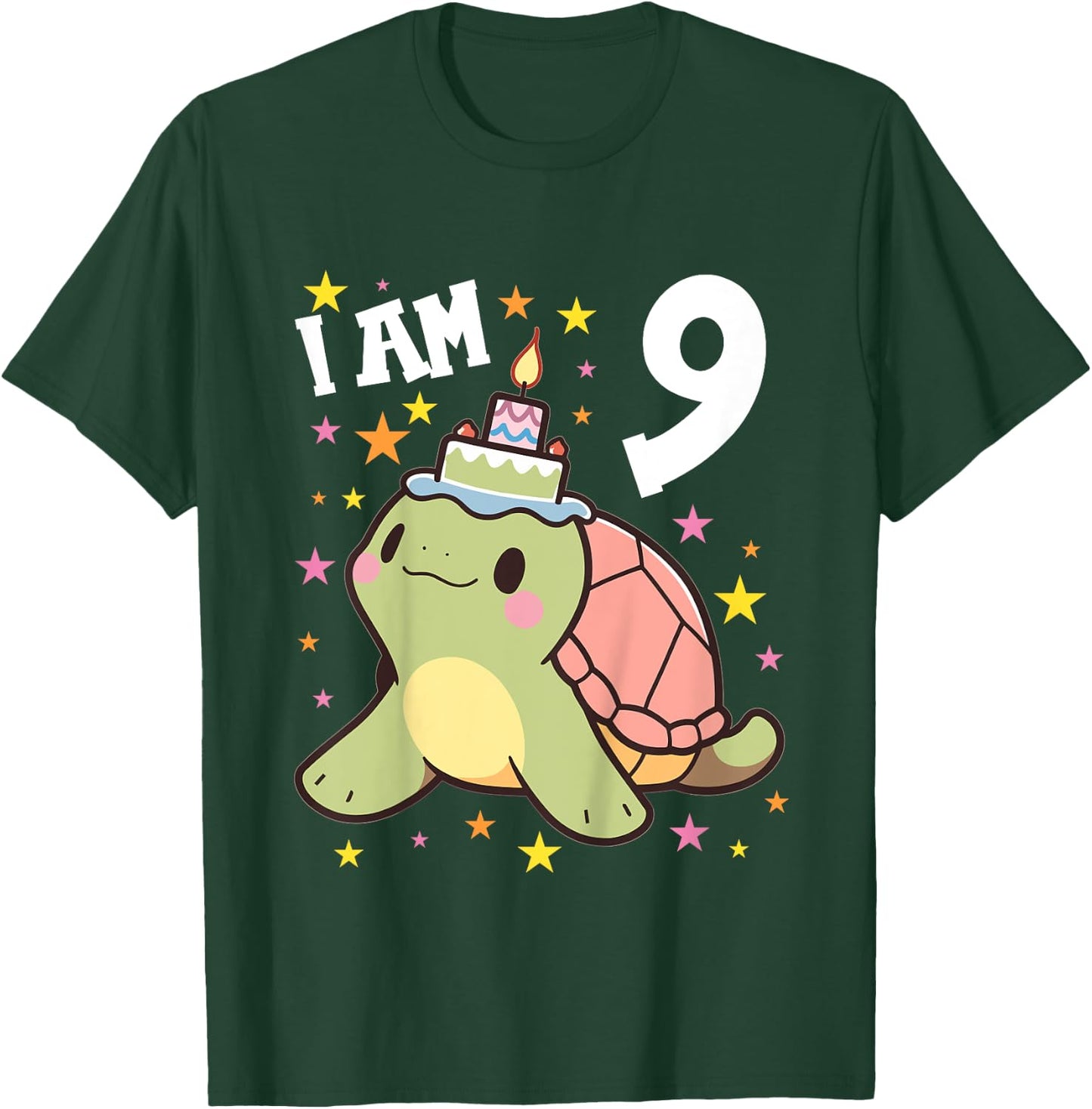 9 Years old Boy and Girl Turtles Turtle 9th birthday Turtle T-Shirt - T-Shirt | Forest