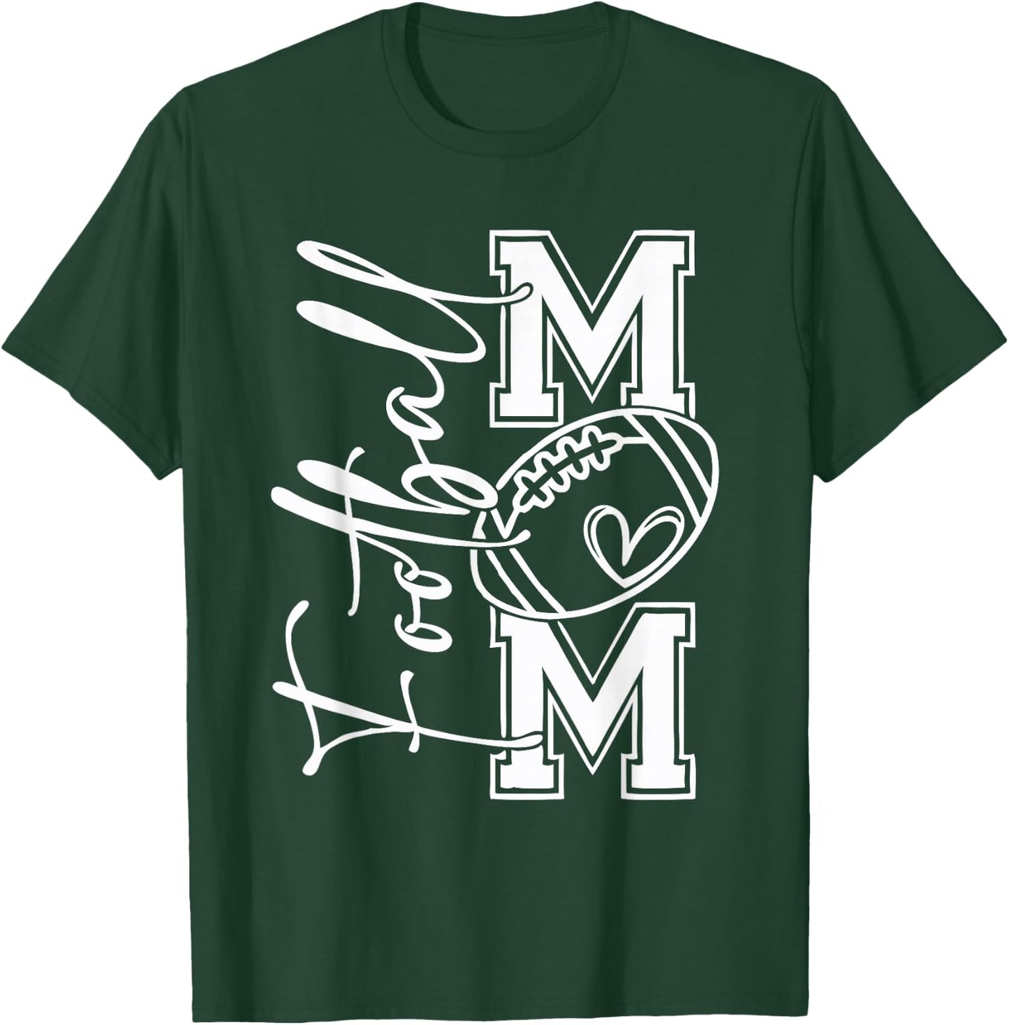 Football Mom Football Mom Football Mom Football Football Mom T-Shirt - T-Shirt | Forest