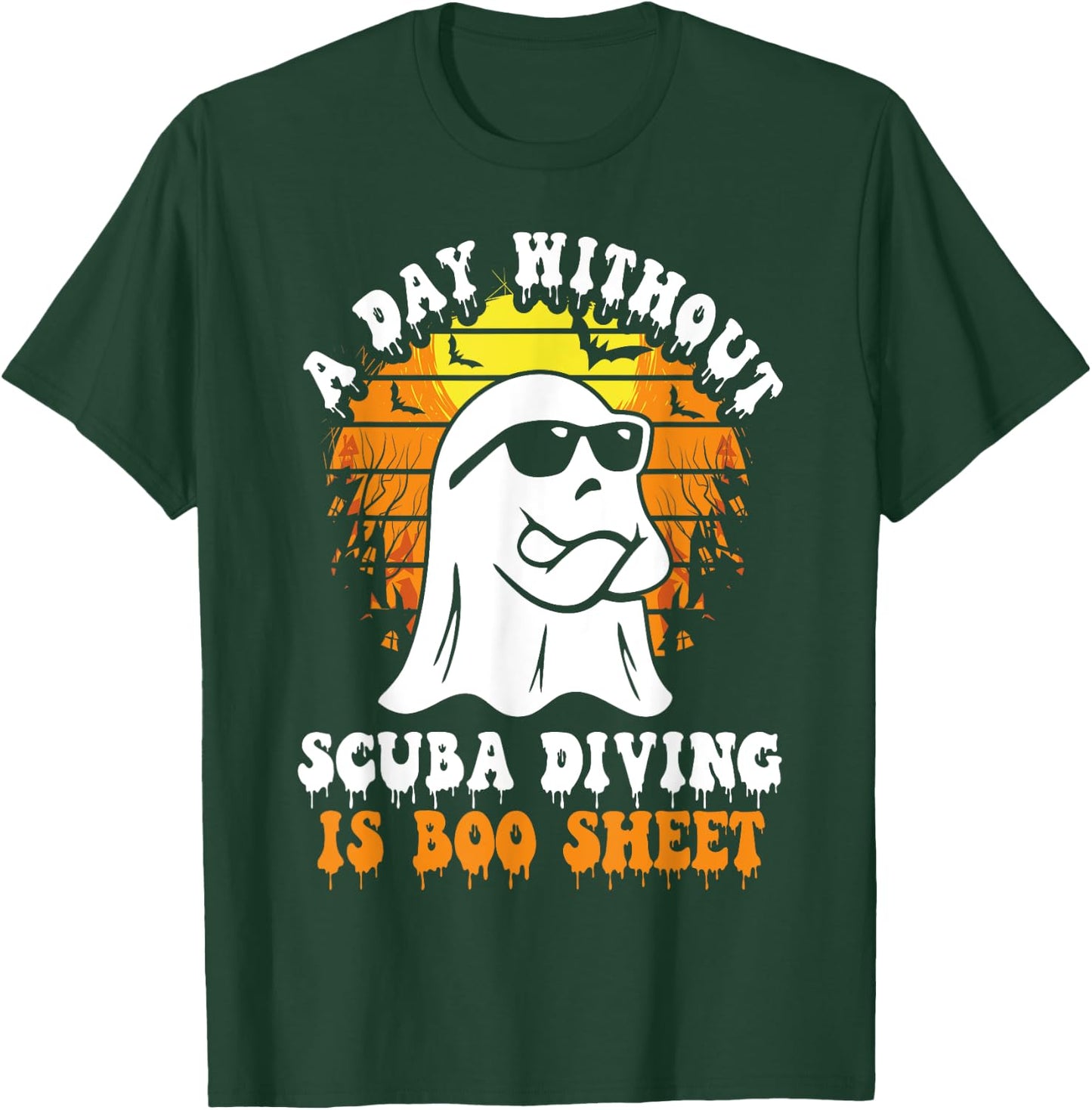 A Day Without Scuba Diving Is Boo Sheet Funny Halloween T-Shirt - T-Shirt | Forest