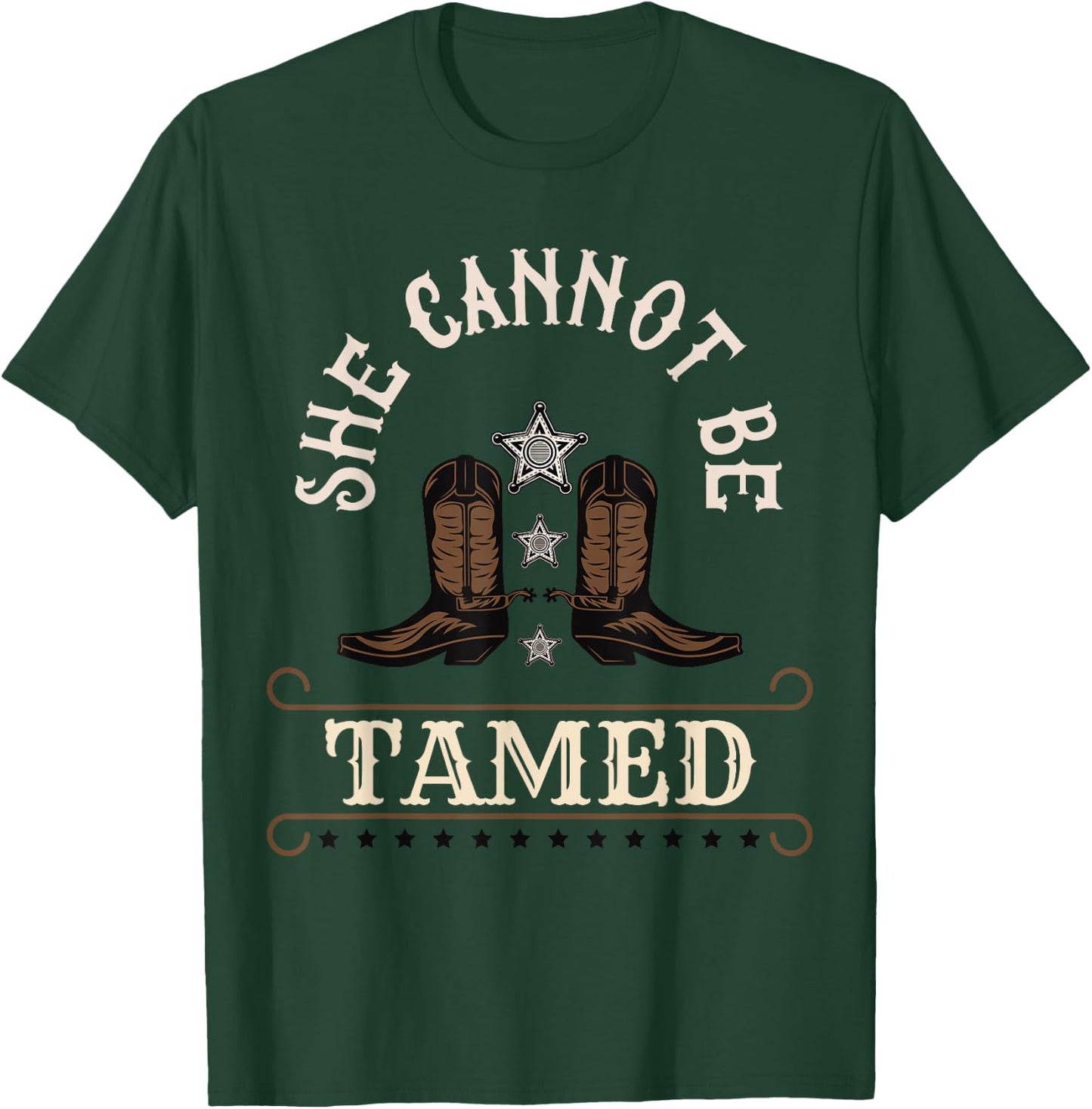 Funny She Cannot Be Tamed Cowgirl Country Girls T-Shirt - T-Shirt | Forest