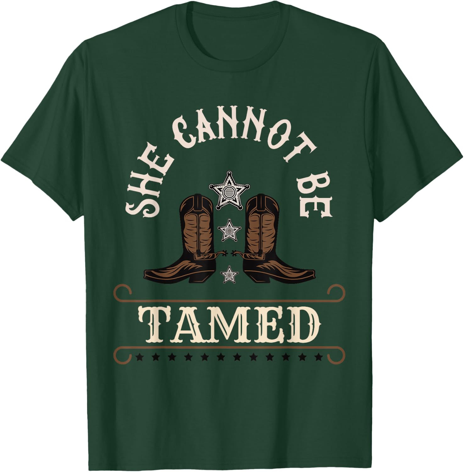Funny She Cannot Be Tamed Cowgirl Country Girls T-Shirt - T-Shirt | Forest