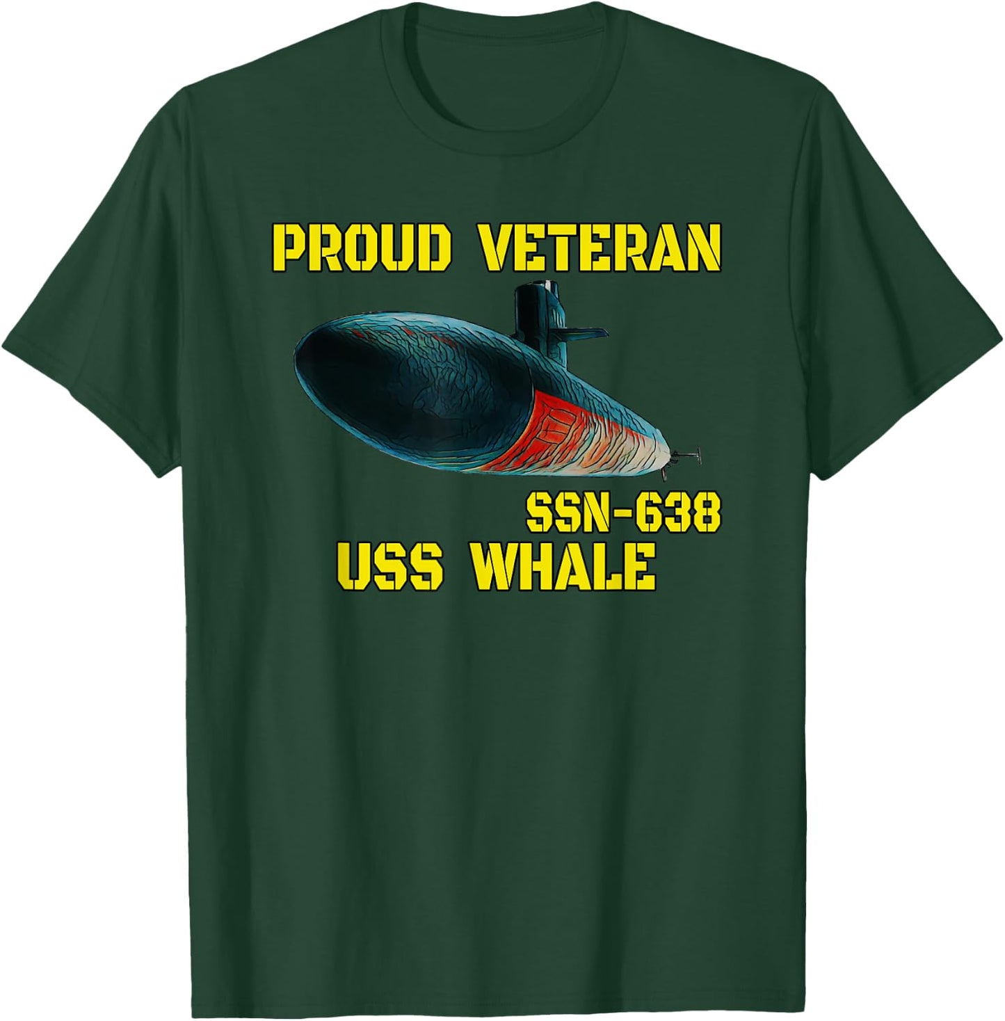 USS Whale SSN-638 Submarine Veterans Day Father Grandpa T-Shirt - T-Shirt | Forest