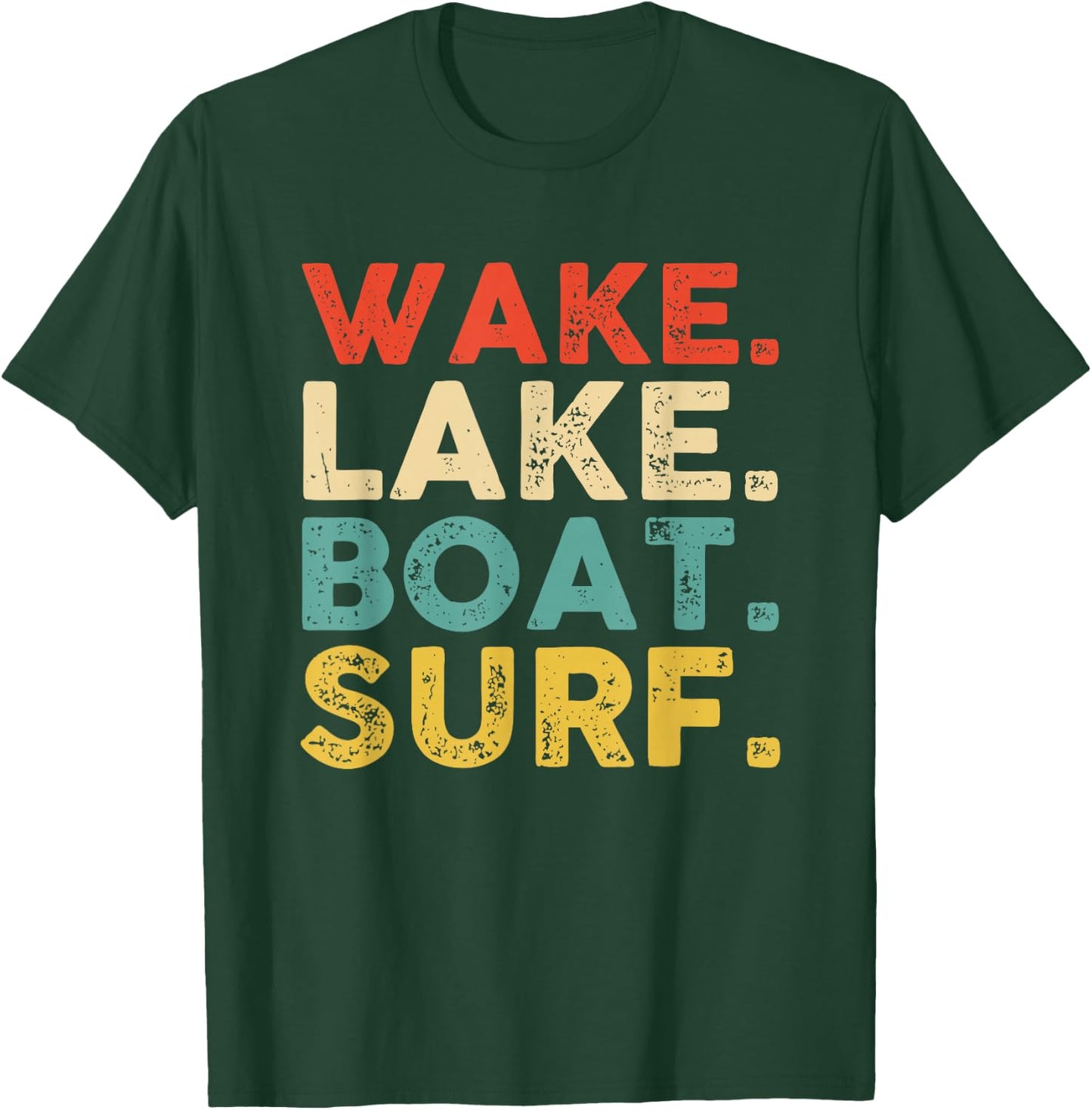 Wake Surfing Wake Surf Wake Surfing Rope Wake Surfboards T-Shirt - T-Shirt | Forest