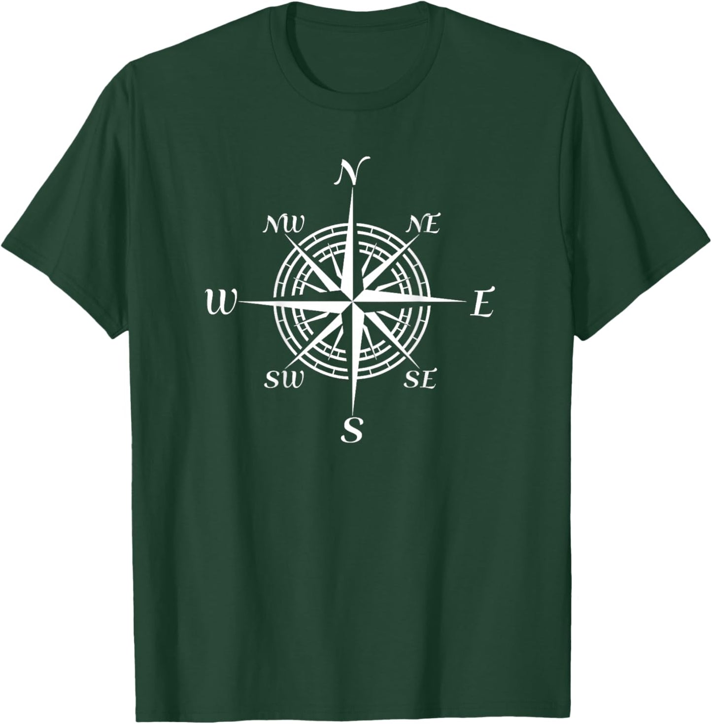 Compass Rose Nautical T-Shirt - T-Shirt | Forest