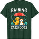 English Teacher Idiom Raining Cats And Dogs T-Shirt - T-Shirt | Forest
