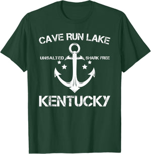 CAVE RUN LAKE KENTUCKY Funny Fishing Camping Summer Gift Men Women Kids T-Shirt - T-Shirt | Forest