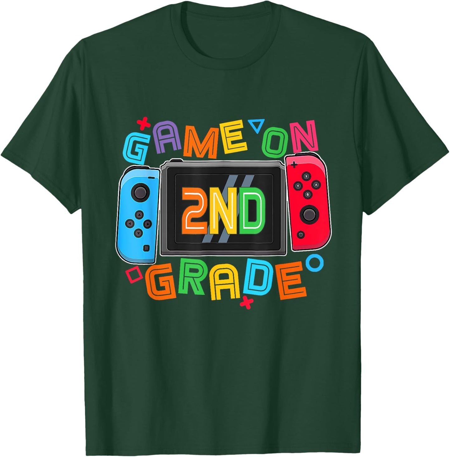 Game On 2nd Grade Gamer Boys Kids Back To School First Day T-Shirt - T-Shirt | Forest