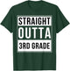 Straight Outta 3rd Grade Funny Elementary School Graduation T-Shirt - T-Shirt | Forest