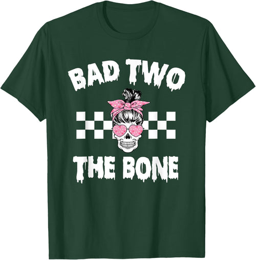 Bad Two The Bone Birthday 2nd Halloween 2 Years Old Girl