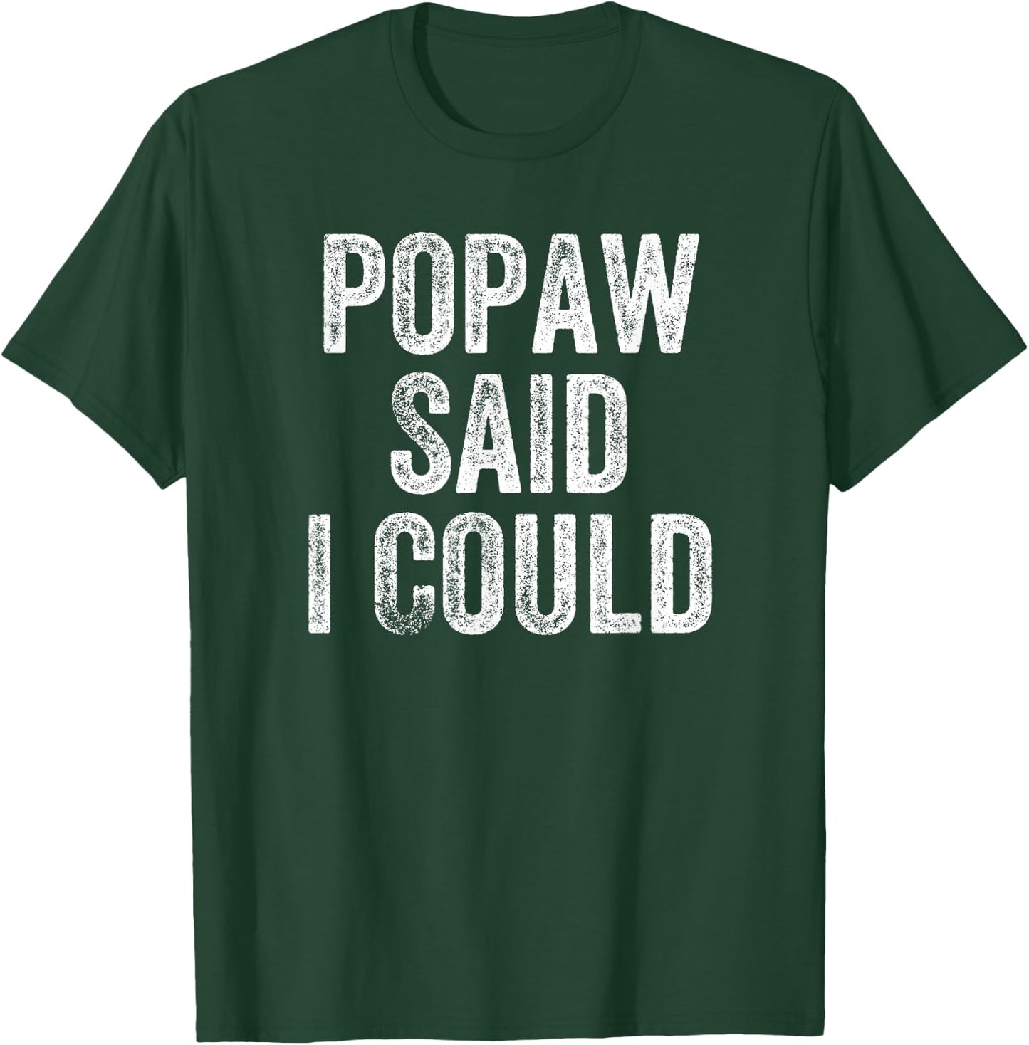 Popaw Said I Could Funny Grandchild Grandson Granddaughter T-Shirt - T-Shirt | Forest