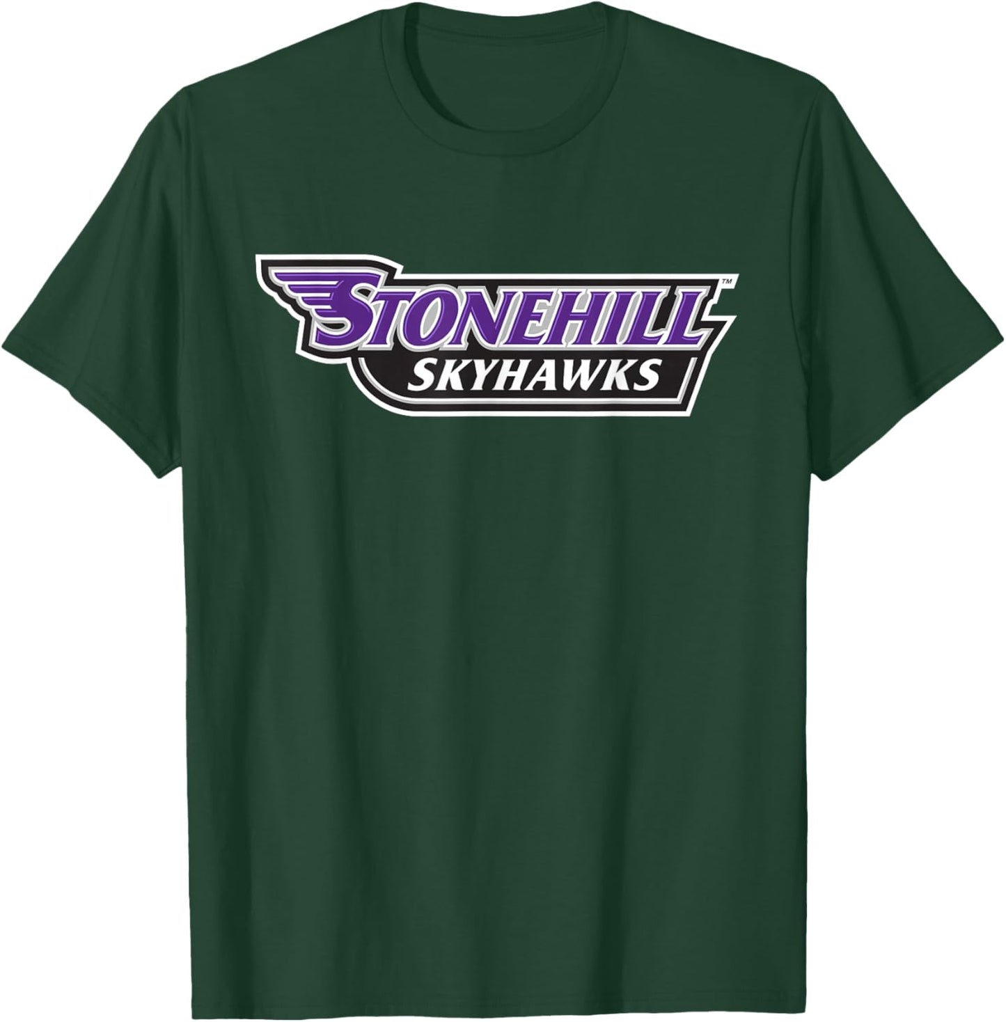 Stonehill College Skyhawks Text Logo T-Shirt - T-Shirt | Forest