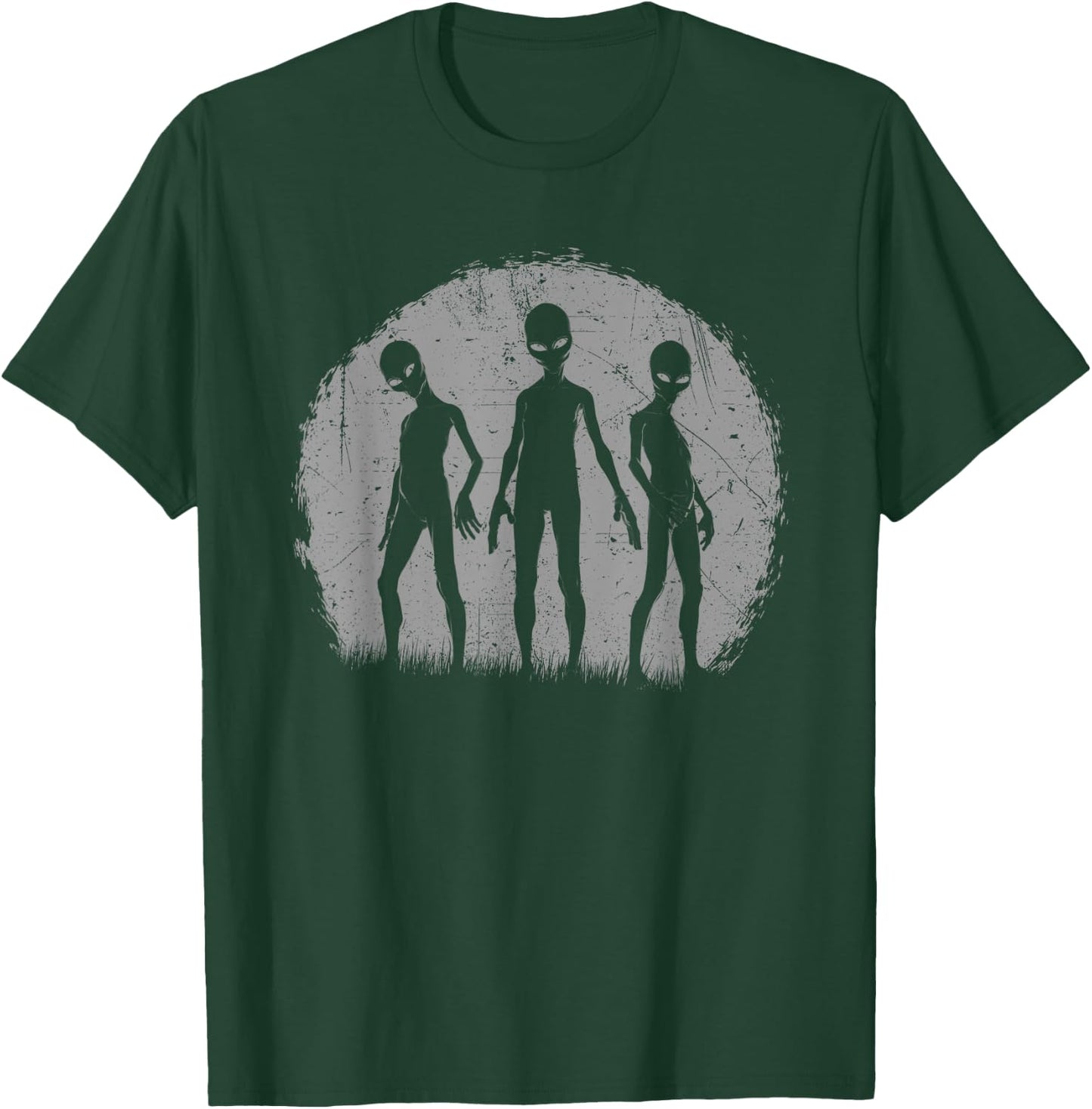 Grey Alien Trio Zeta Reticuli UFO Abduction T-Shirt - T-Shirt | Forest