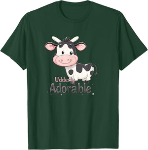 Adorable Cow Cute Farm Animal T-Shirt - T-Shirt | Forest