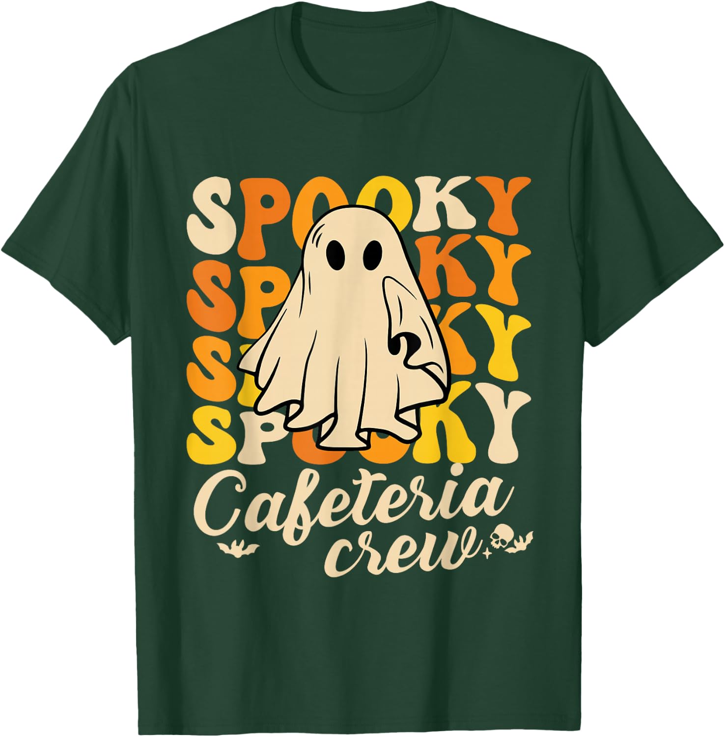 Spooky Cafeteria Crew Squad Halloween Costume Lunch Lady T-Shirt - T-Shirt | Forest