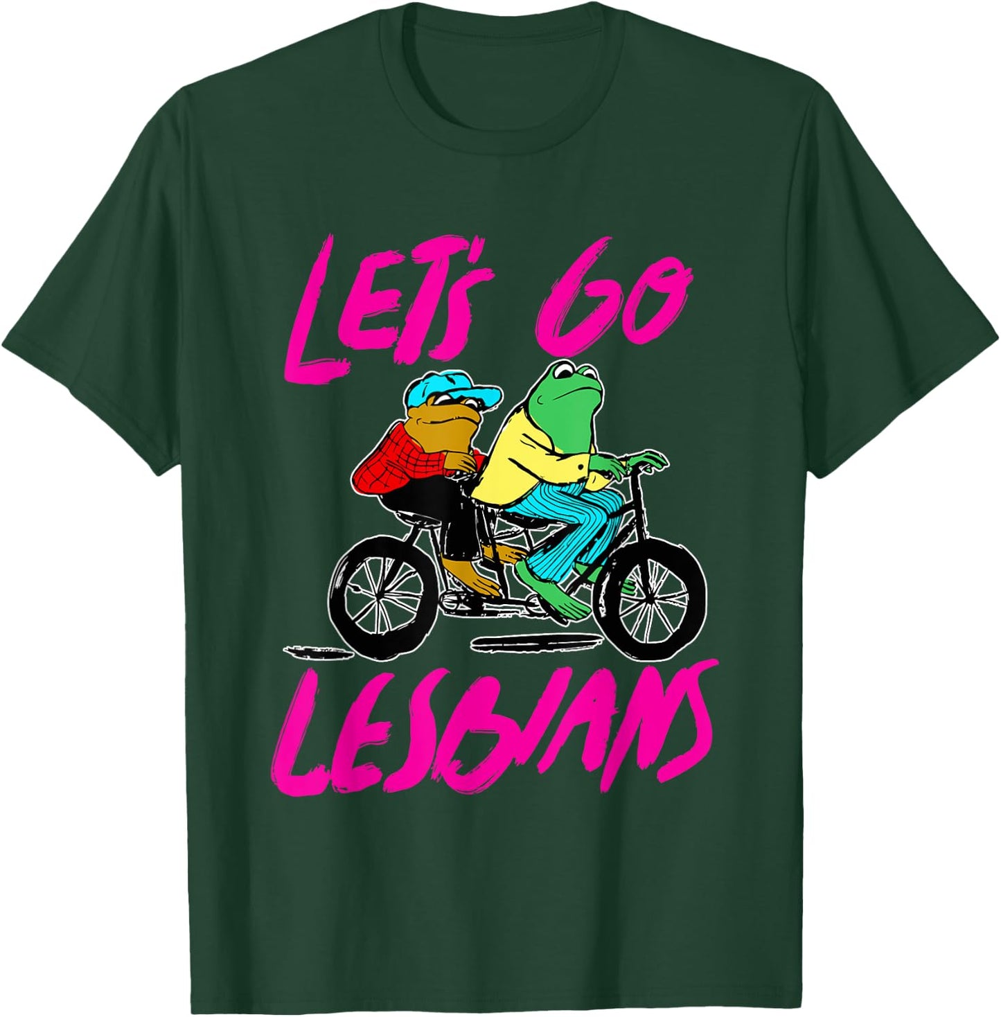 Let's Go Lesbians Frog Howdy Lesbian Design T-Shirt - T-Shirt | Forest