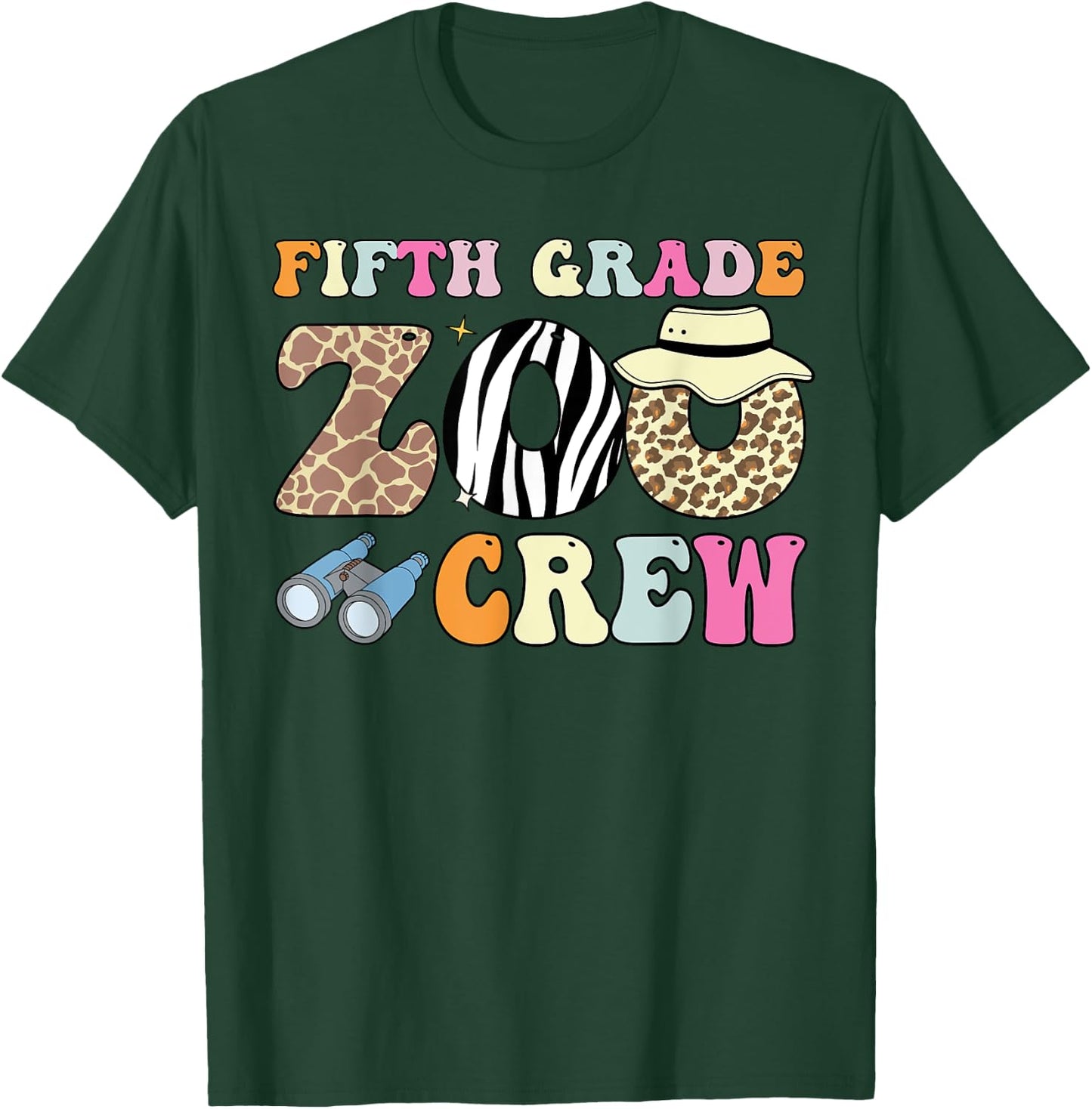 Field Zoo Trip Shirt For Teacher, Fifth Grade Crew Women Kids T-Shirt - T-Shirt | Forest