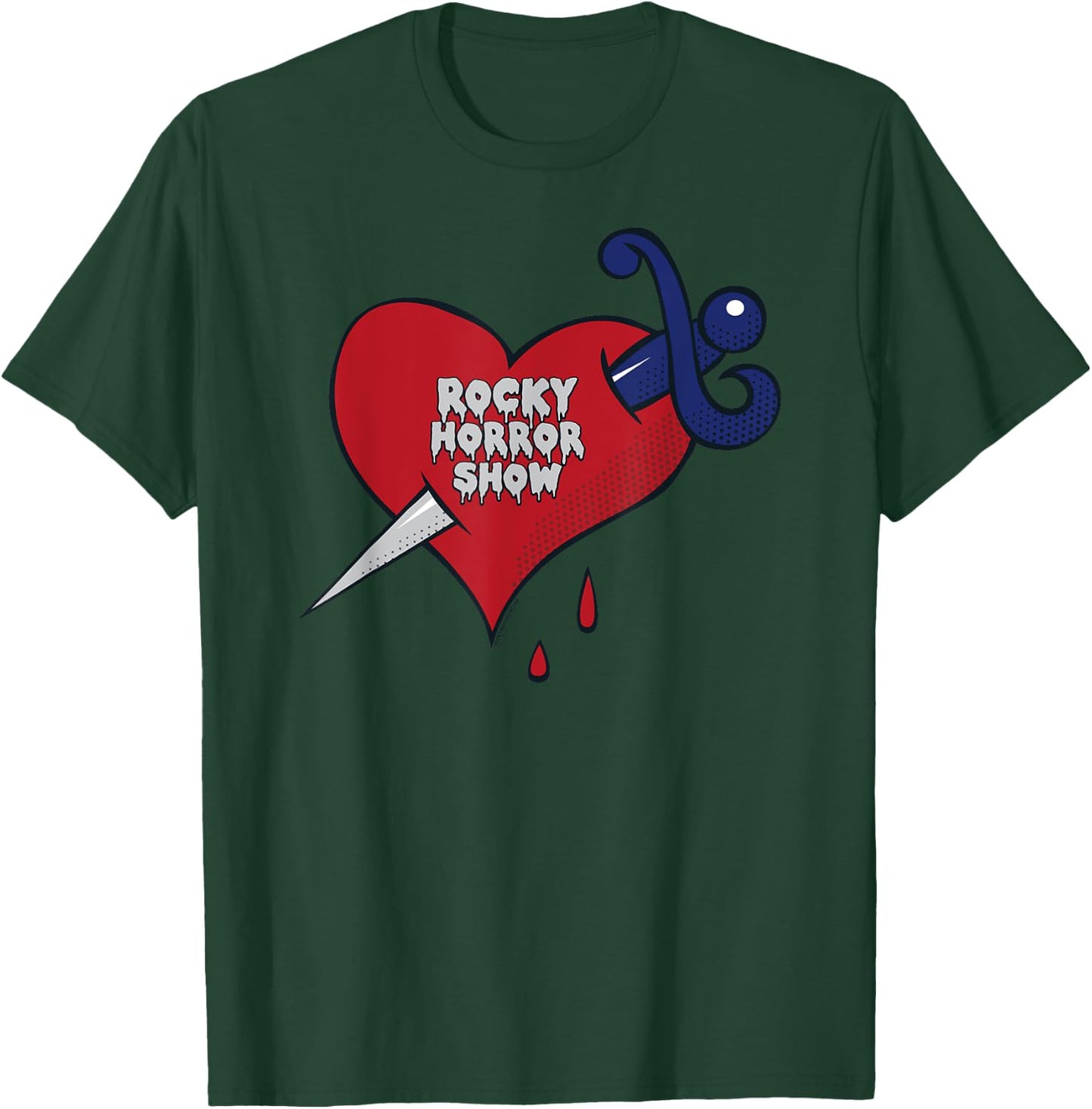 Rocky Horror Show Bleeding Heart Logo Tattoo T-Shirt - T-Shirt | Forest