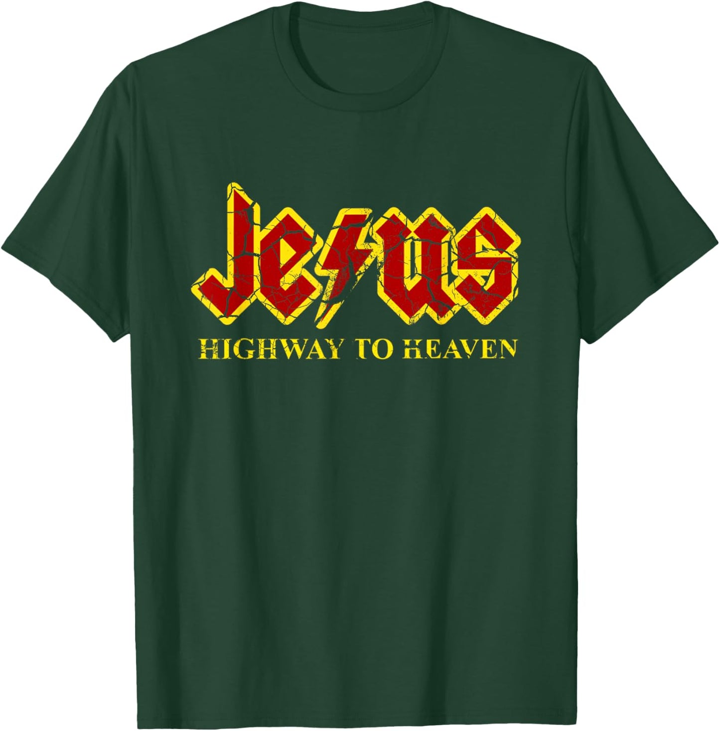 Jesus Highway To Heaven Funny Christian T-Shirt - T-Shirt | Forest