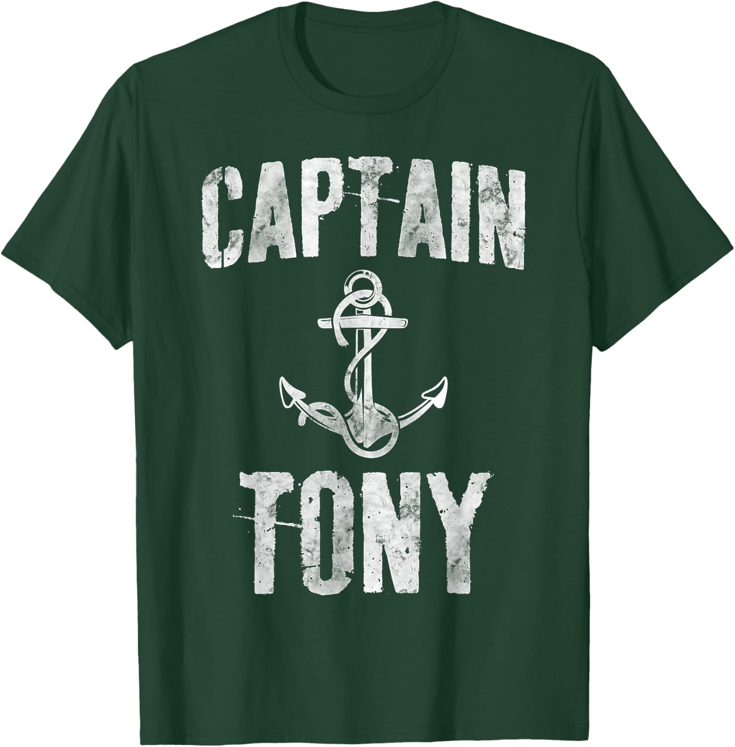 Funny Personalized Boating Shirt First Name Captain Tony T-Shirt - T-Shirt | Forest