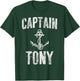 Funny Personalized Boating Shirt First Name Captain Tony T-Shirt - T-Shirt | Forest