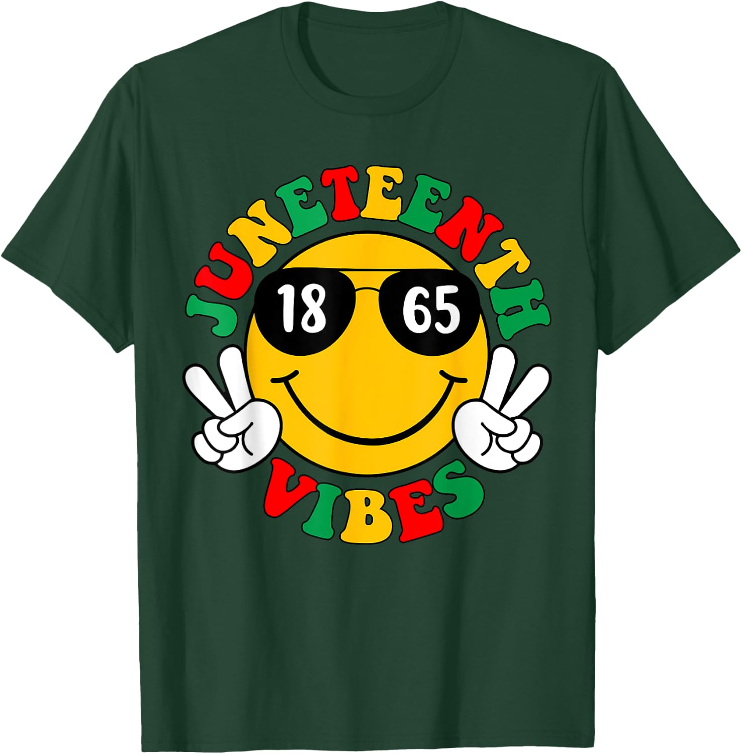Juneteenth 1865 Celebrate Black Pride Freedom African Retro T-Shirt - T-Shirt | Forest