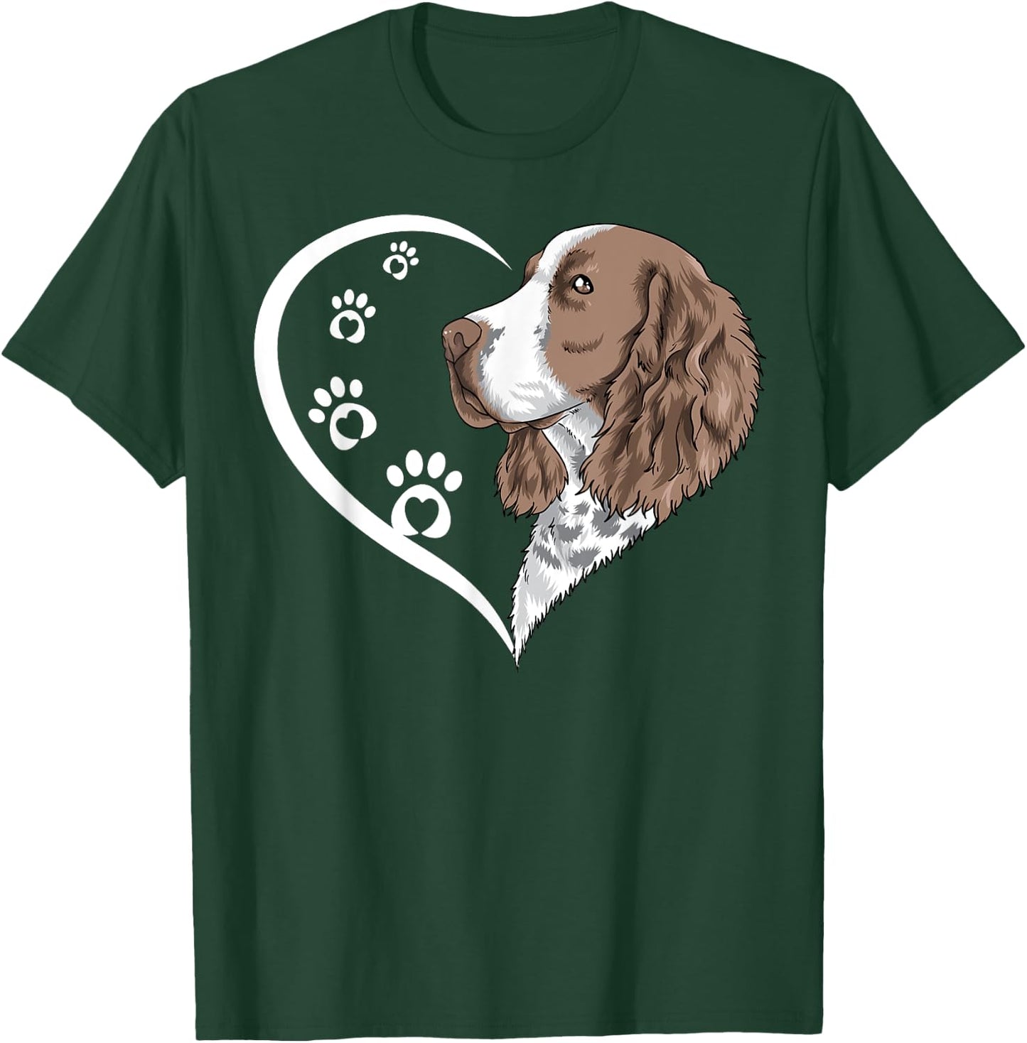 English Springer Spaniel Shirts Girls Kids Heart T-Shirt - T-Shirt | Forest