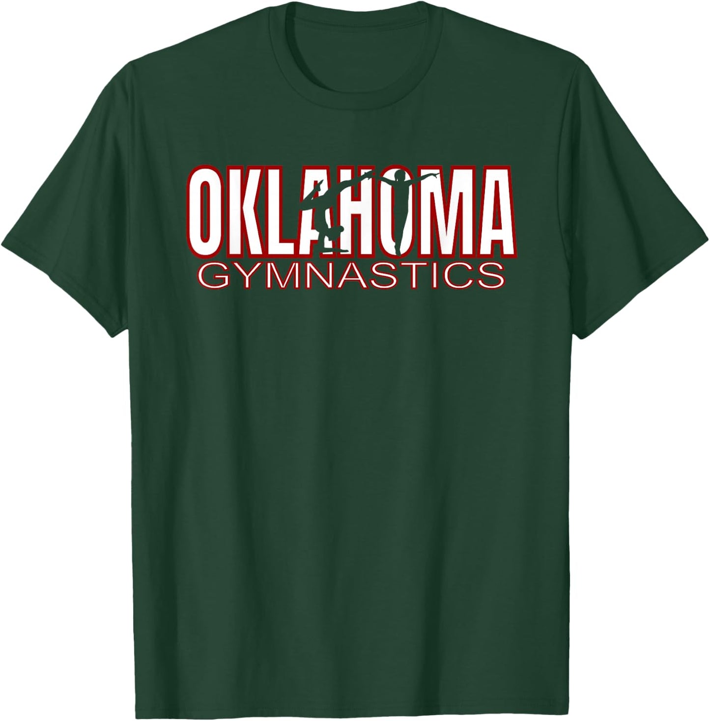 Oklahoma Gymnastics Competition Gymnast Tumbling Girl Gift Small T-Shirt - T-Shirt | Forest
