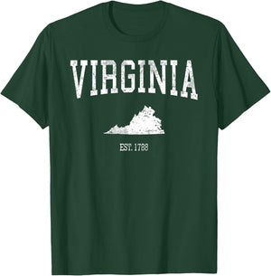 Virginia Vintage Sports Design VA T-Shirt - T-Shirt | Forest