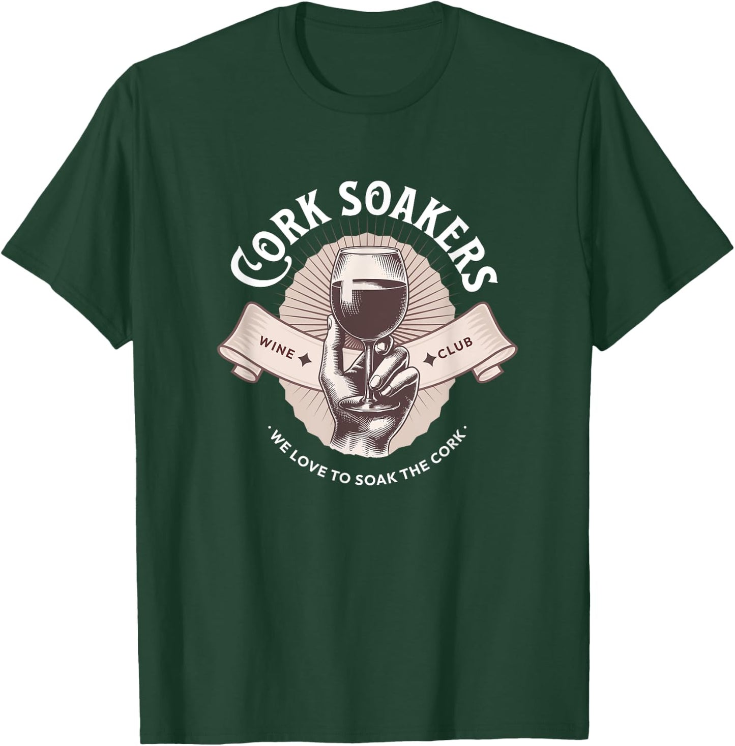 Cork Soakers Wine Club T-Shirt - T-Shirt | Forest