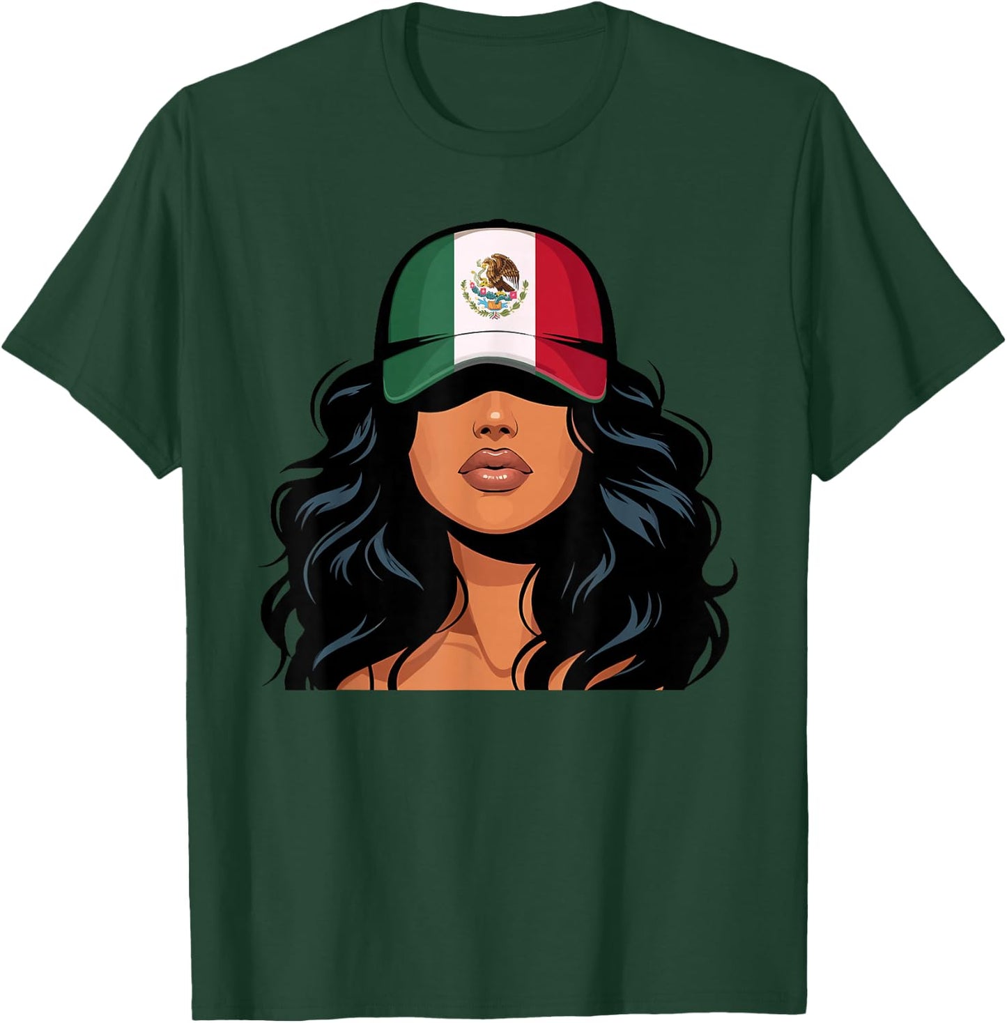 Mexican Girl Mexico Flag Proud Mexicana Women T-Shirt - T-Shirt | Forest