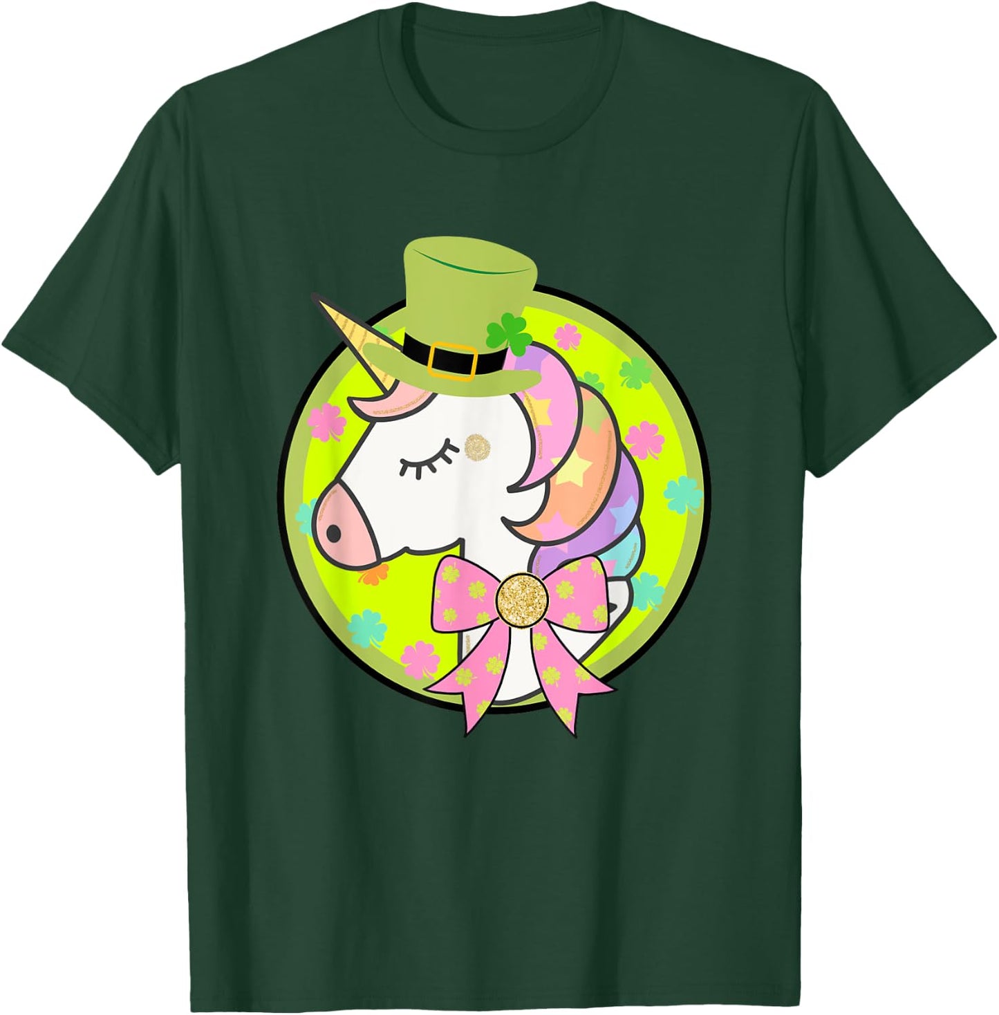 St. Patricks Day Magical Unicorn Shrit T-Shirt - T-Shirt | Forest