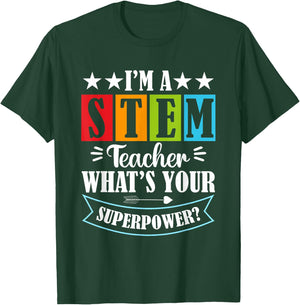 STEM Science Technology Mathematics Chemistry Physics T-Shirt - T-Shirt | Forest