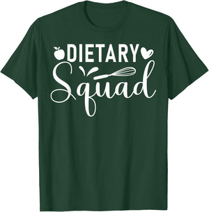 Cute Dietary Squad Dietary Manager Aide T-Shirt - T-Shirt | Forest