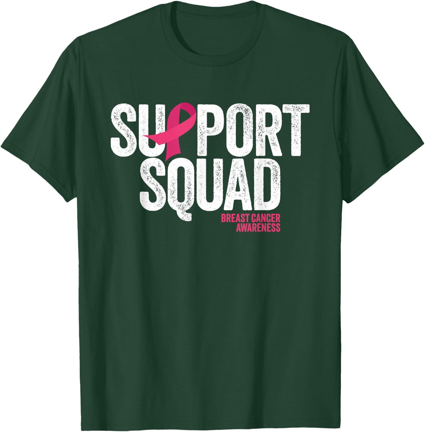 Breast Cancer Shirts Support Squad Breast Cancer Awareness T-Shirt - T-Shirt | Forest