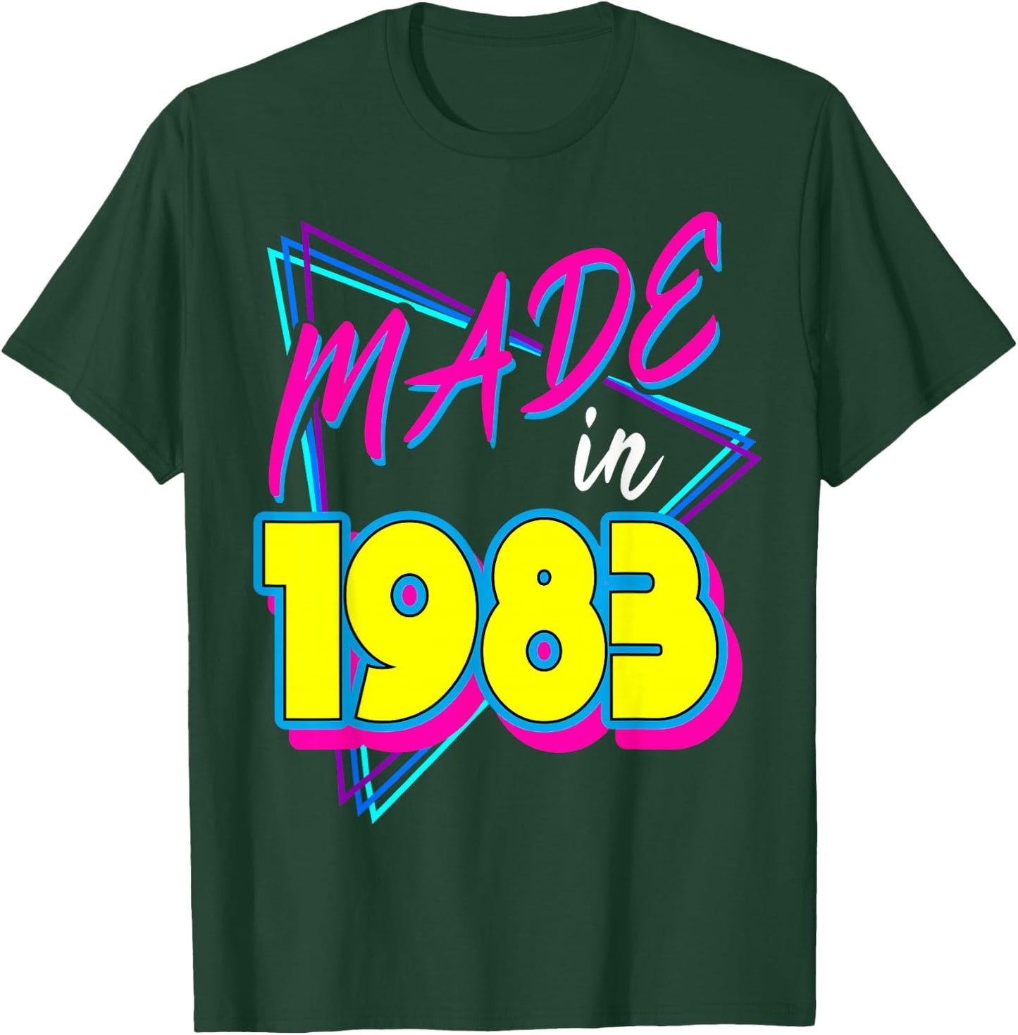 Made in 1983 38th Birthday Retro 38 Years Old 80s Vintage T-Shirt - T-Shirt | Forest