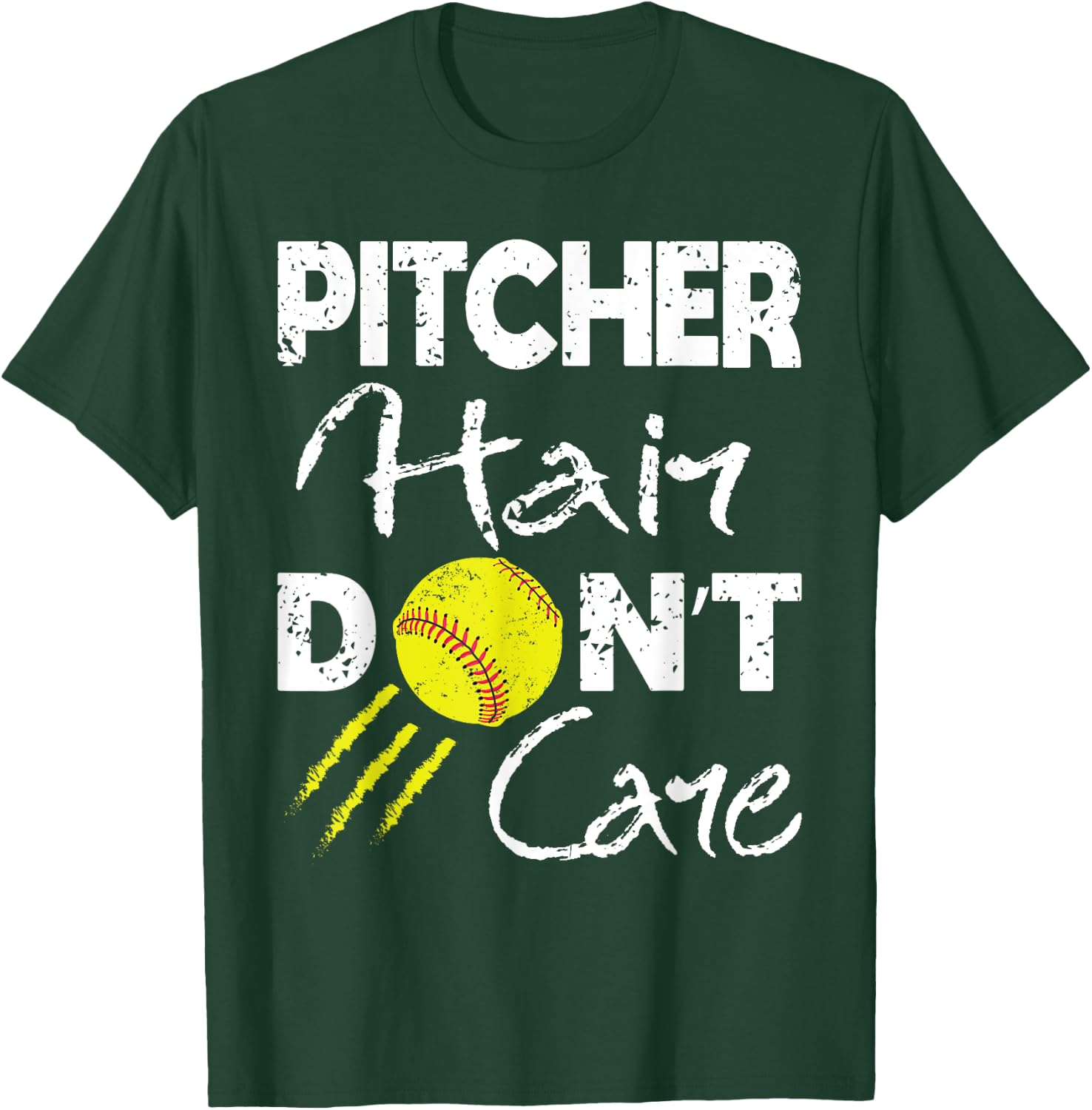 Funny Softball Game Player Sports Lover Gift Girls T-Shirt - T-Shirt | Forest