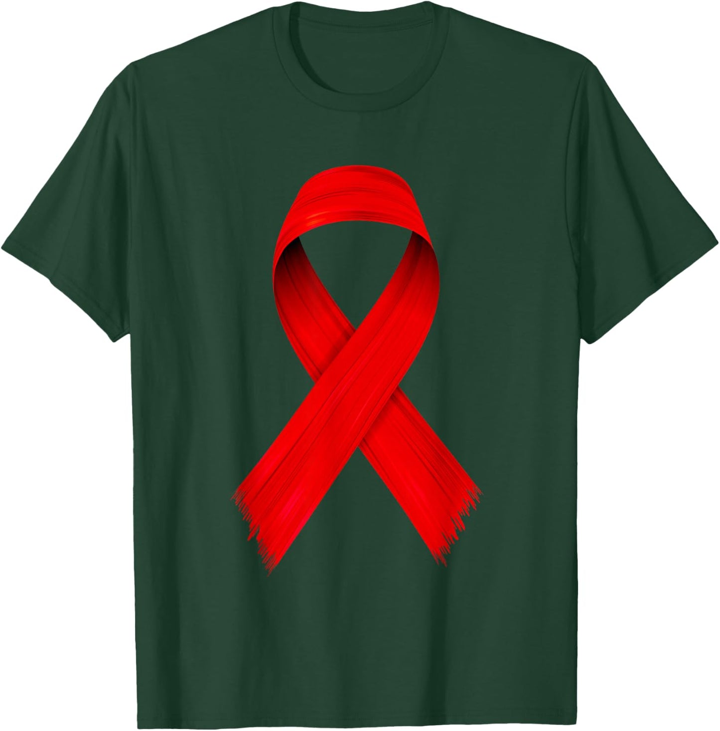 Blood Cancer HIV/AIDS Awareness Red Ribbon Week Awareness T-Shirt - T-Shirt | Forest
